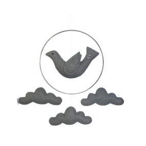 Gamcha uro, fugl og skyer, grå