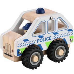 Magni Politi træbil med gummihjul