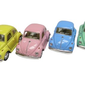Magni VW folkevogn bobbel (1967) med tilbagetræk i 4 forskellige pastelfarver